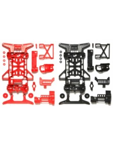 Tamiya - TELAIO ROSSO E NERO    MINI4WD RINFORZATO PER SUPER X