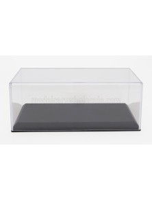 VETRINA DISPLAY BOX - BOX FOR 1/43 BASE IN PLASTICA NERA - PLASTIC BASE BLACK - Lungh.LENGTH cm 18.0 X Largh.WIDTH cm 7.8 X Alt.