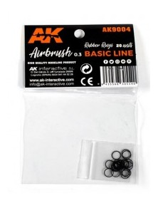 AK INTERACTIVE - Rubber Rings - 20 units (Airbrush Basic Line 0.3)