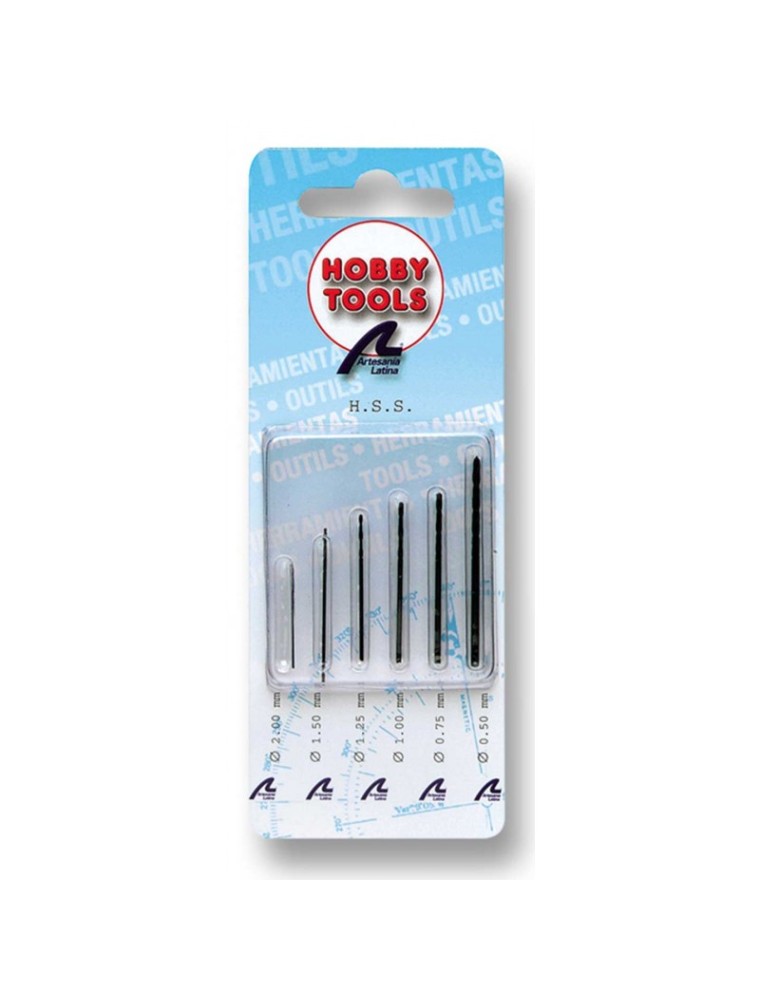 ARTESANIA LATINA - Set of 6 Mini Bits from 0,5 mm to 2 mm for Drills