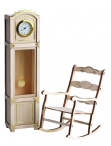 ARTESANIA LATINA - Clock and Rocking Chair