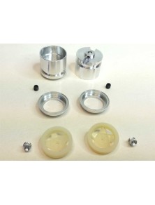 BRM MODEL CARS - 512 rear wheels complete with unpainted inserts, aluminum ring, nut + M3 screws