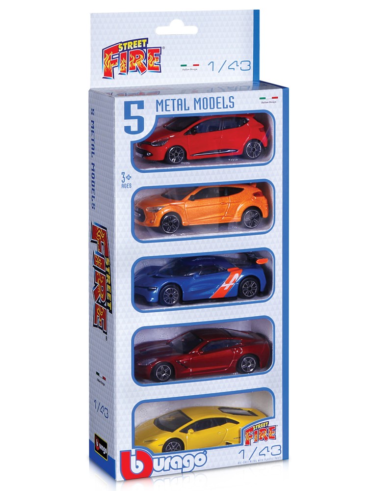 BURAGO - 1/43 Collezione 5 Pack Street Fire