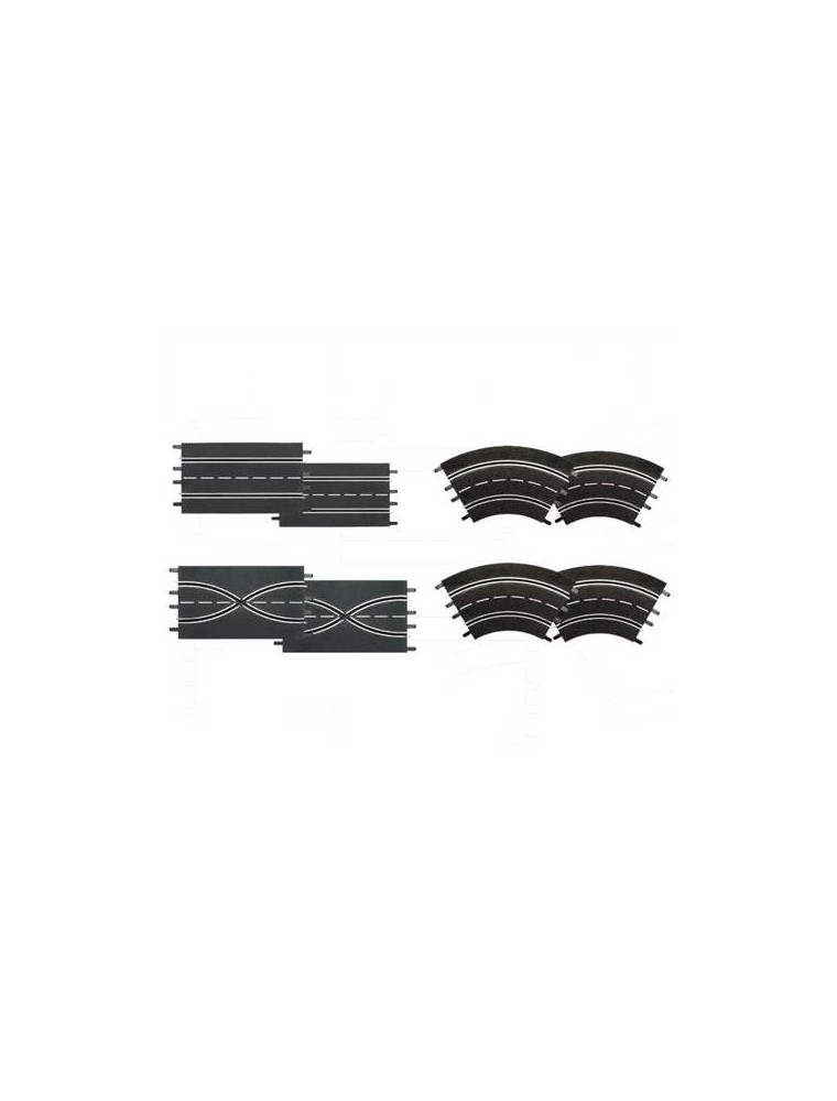 CARRERA - Set di estensione I (2 rettilinei standard, 2 incroci corsia, 4 curve 1/60??)