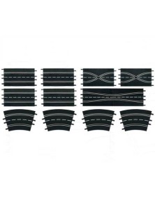 CARRERA - Set di estensione III (4 rettilinei standard, 2 incroci corsia, 2 strettoie, 4 curve 2/30遇)