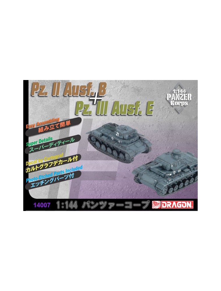 DRAGON - MILITARE 1/144 PZ.III AUSF.E + PZ.II AUSF.B