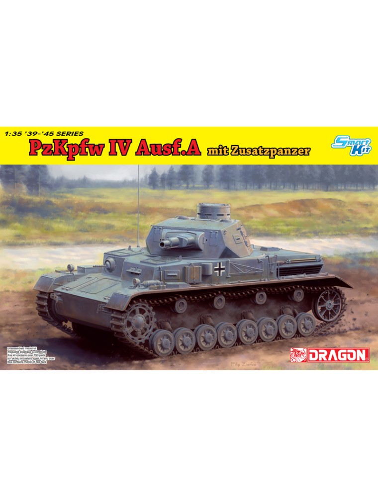 DRAGON - 1/35 Pz.Kpfw.IV Ausf.A mit ZUSATZPANZER (SMART KIT)