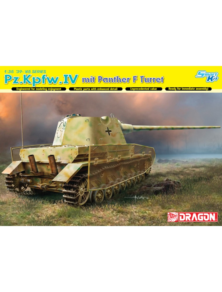 DRAGON - 1/35 Pz.Kpfw.IV mit PANTHER F TURRET (SMART KIT)