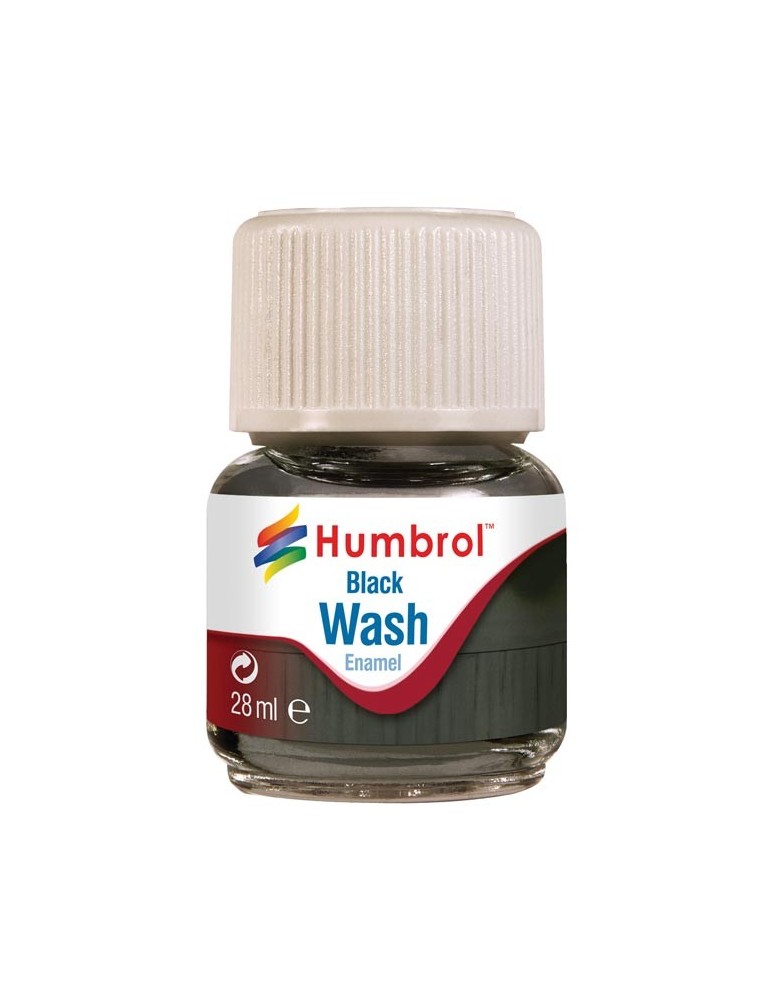 HUMBROL - 28ml Enamel Wash - Black