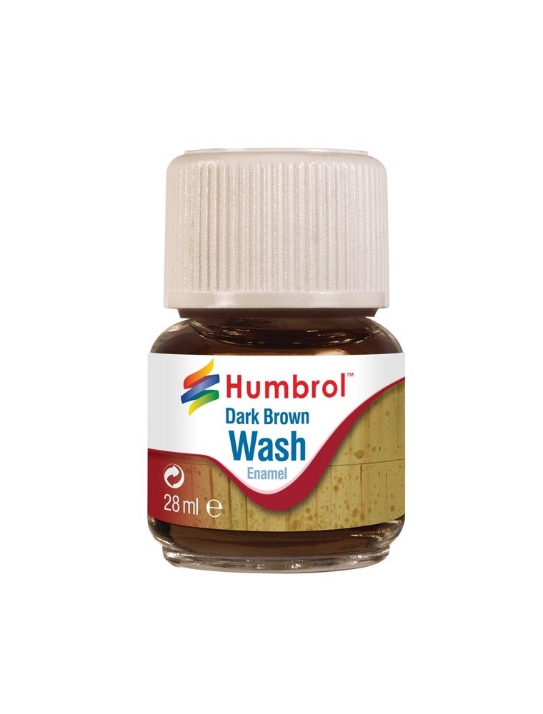 HUMBROL - 28ml Enamel Wash - Dark Brown