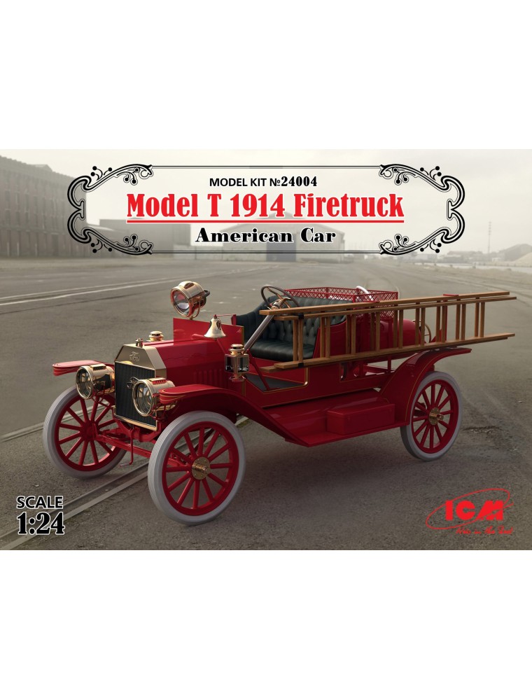 ICM - 1/24 Model T 1914 Firetruck, American Car (100% new molds)