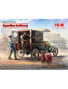 ICM - 1/24 Gasoline Delivery, Model T 1912 Delivery Car with American Gasoline Loaders