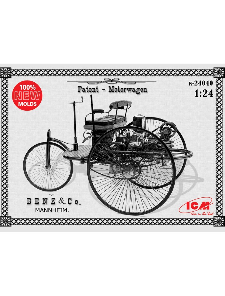 ICM - 1/24 Benz Patent-Motorwagen 1886 (100% new molds)