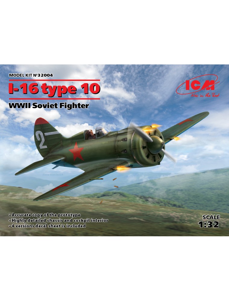 ICM - 1/32 I-16 type 10, WWII Soviet Fighter