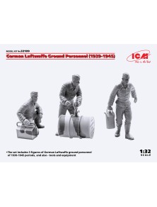 ICM - 1/32 German Luftwaffe Ground Personnel (1939-1945) (3 figures) (100% new molds)