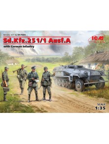 ICM - 1/35 Sd.Kfz.251/1 Ausf.A with German Infantry