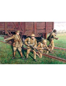 ICM - 1/35 British Infantry (1917-1918) (4 figures - 1 officer, 3 soldiers)