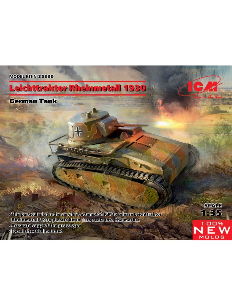 ICM - 1/35 Leichttraktor Rheinmetall 1930, German Tank (100% new molds)