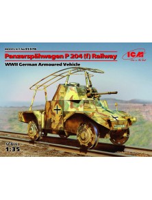 ICM - 1/35 Panzerspahwagen P 204 (f) Railway, WWII German Armoured Vehicle