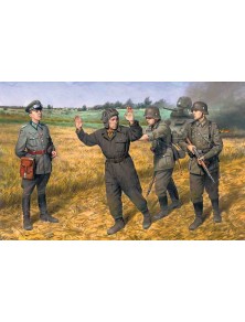 ICM - 1/35 "Barbarossa" operation, June 22,1941 (4 figures - 1 german officer, 2 german soldiers, 1 captured soviet tankman)