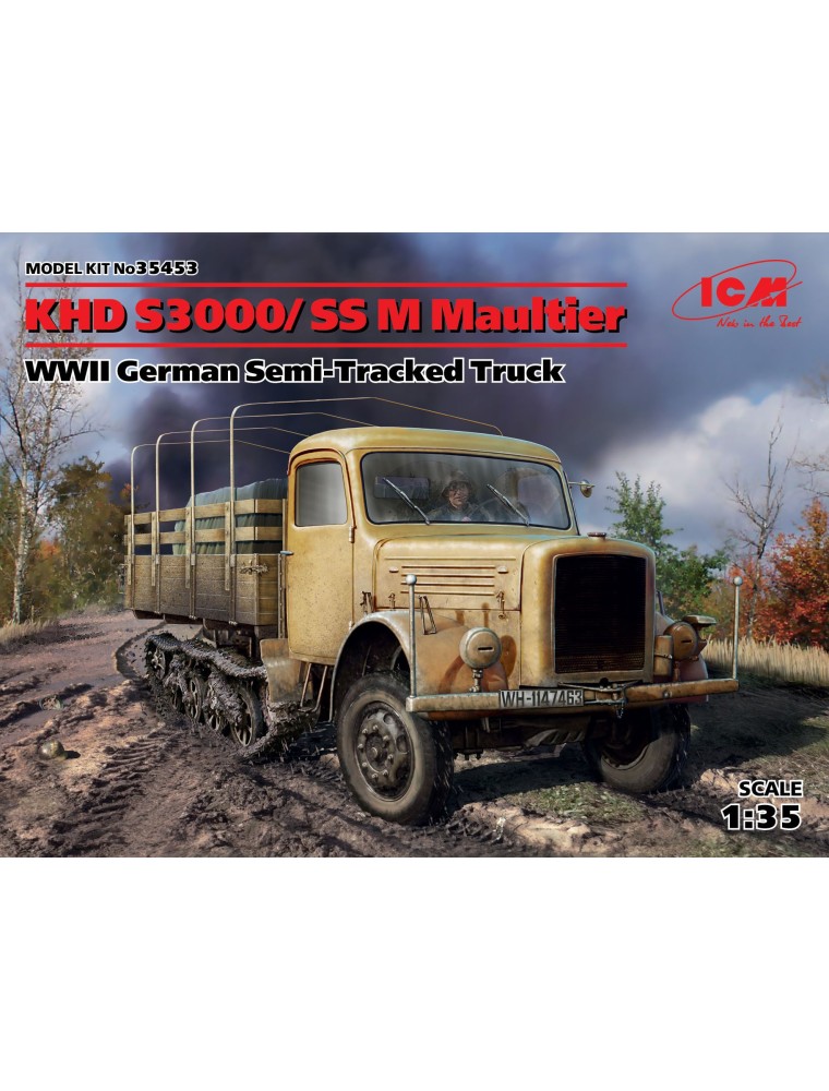 ICM - 1/35 KHD S3000/SS M Maultier, WWII German Semi-Tracked Truck