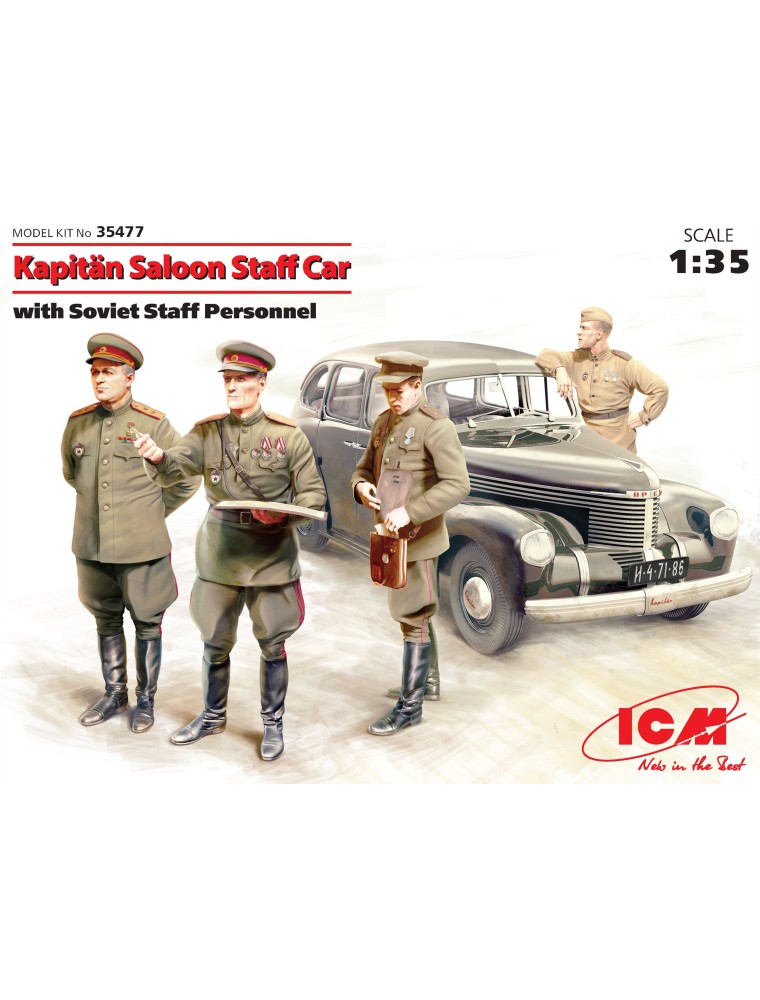 ICM - 1/35 Kapitan Saloon Staff Car with Soviet Staff Personnel