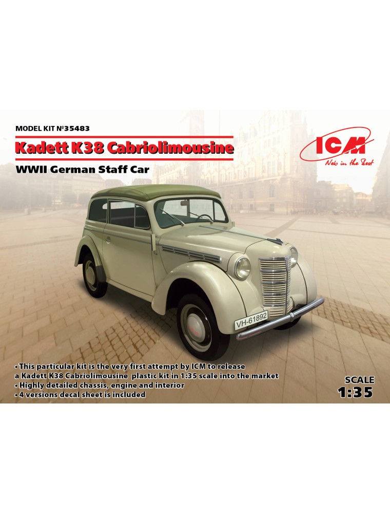 ICM - 1/35 Kadett K38 Cabriolimousine, WWII German Staff Car