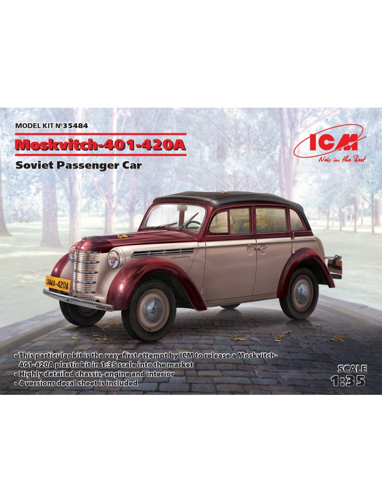 ICM - 1/35 Moskvitch-401-420A, Soviet Passenger Car