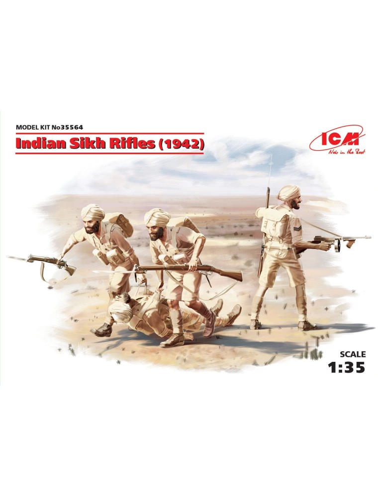 ICM - 1/35 Indian Sikh Rifles (1942) (4 figures)