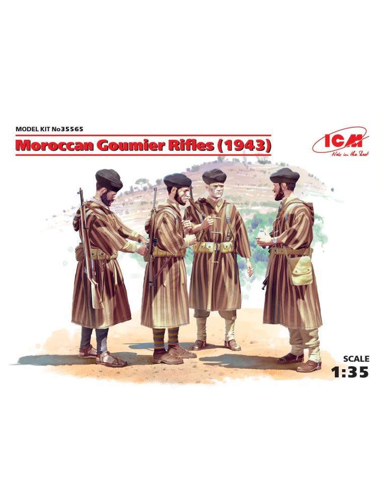 ICM - 1/35 Moroccan Goumier Rifles (1943) (4 figures)