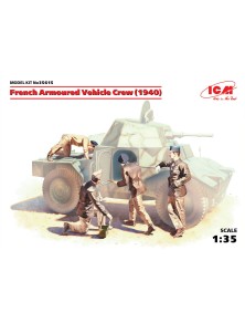 ICM - 1/35 French Armoured Vehicle Crew (1940)      (4 figures) (100% new molds)