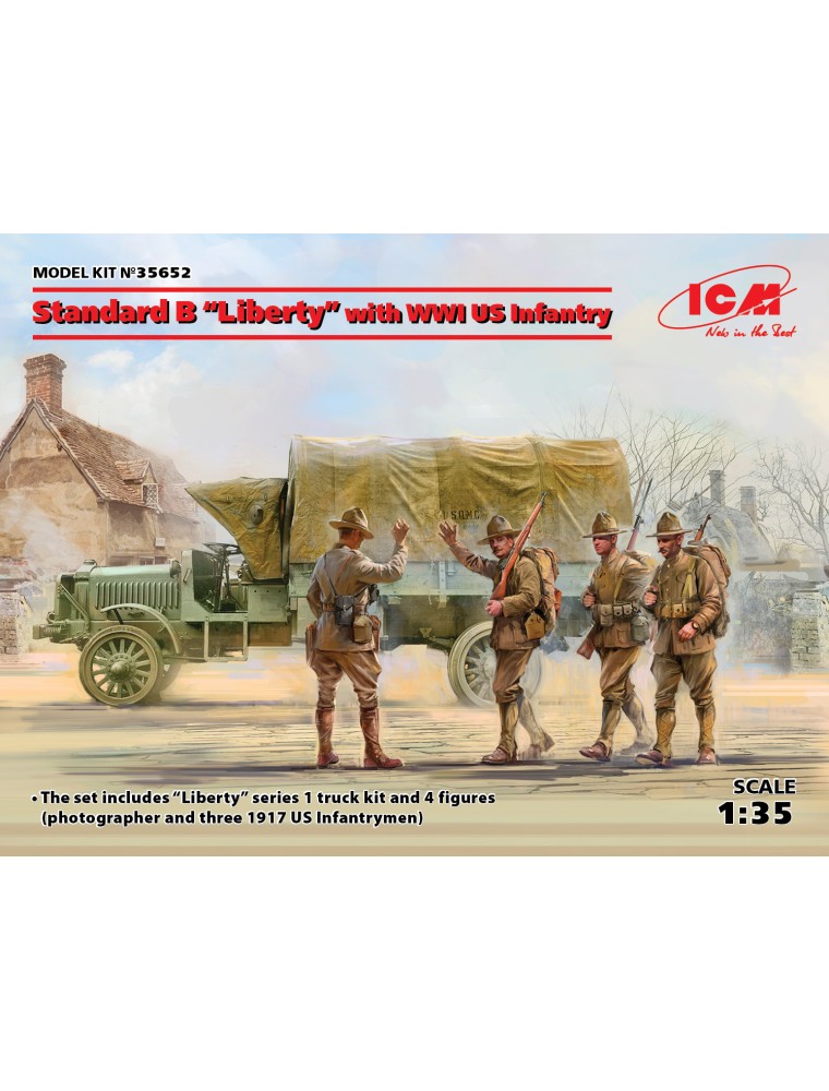 ICM - 1/35 Standard B "Liberty" with WWI US Infantry