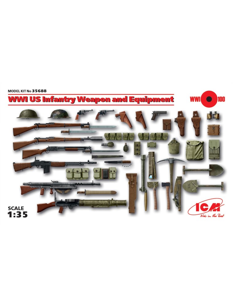 ICM - 1/35 WWI US Infantry Weapon and Equipment