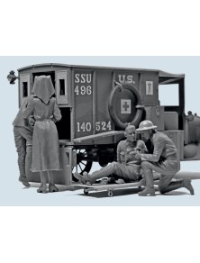 ICM - 1/35 WWI US Medical Personnel (4 figures) (100% new molds)