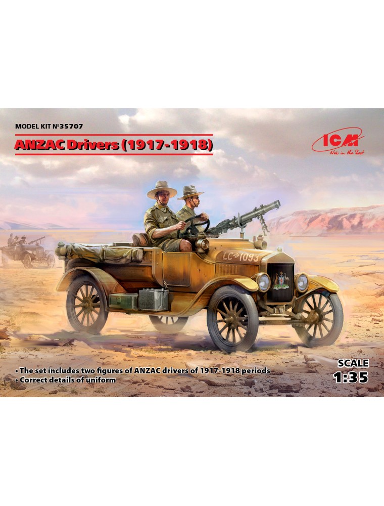 ICM - 1/35 ANZAC Drivers (1917-1918) (2 figures) (100% new molds)