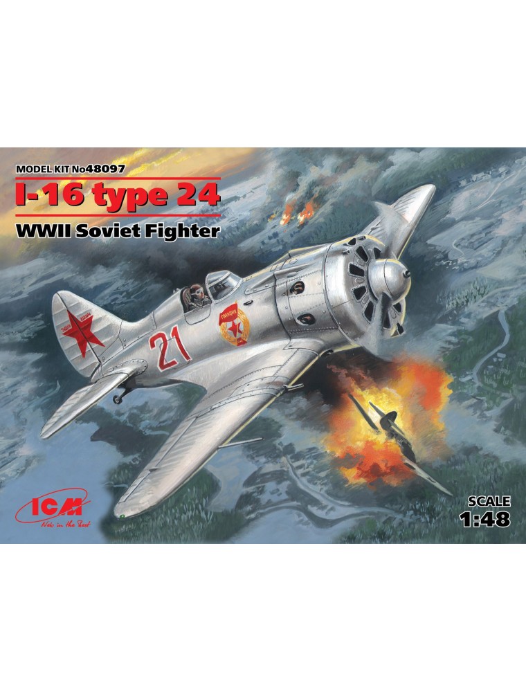 ICM - 1/48 I-16 type 24, WWII Soviet Fighter (100% new molds)