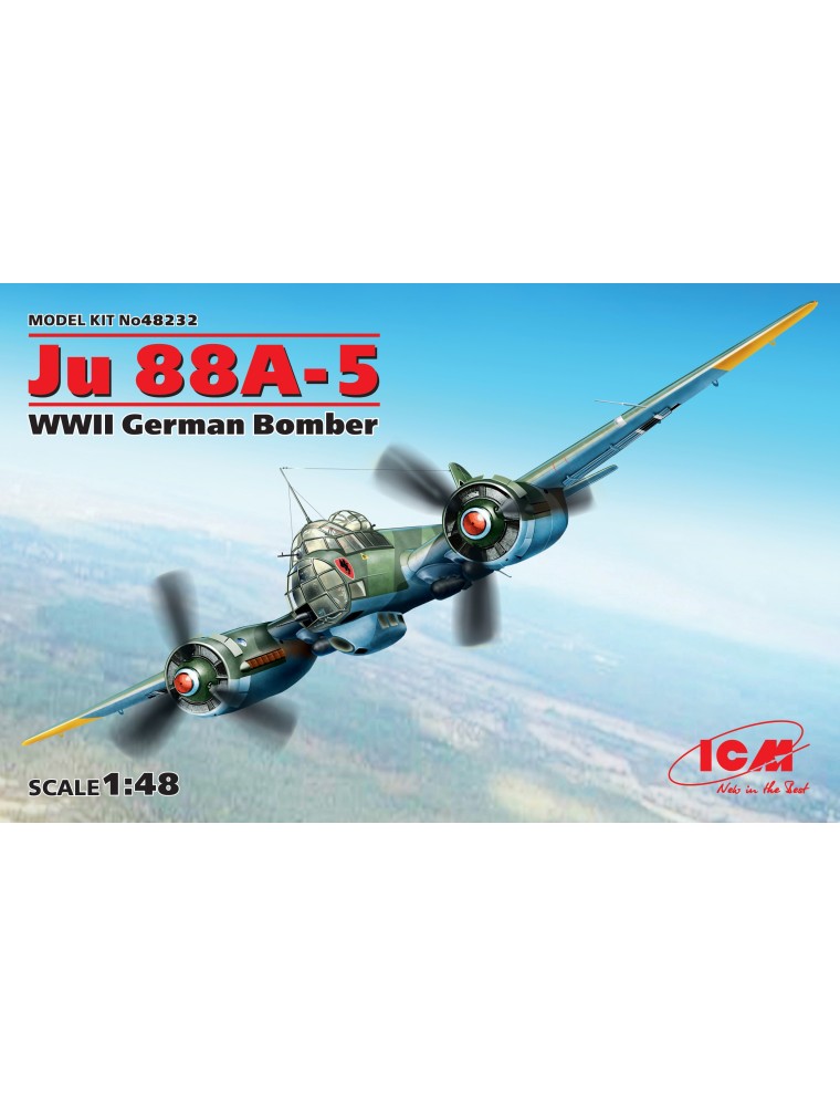 ICM - 1/48 Ju 88A-5, WWII German Bomber (100% new molds) 