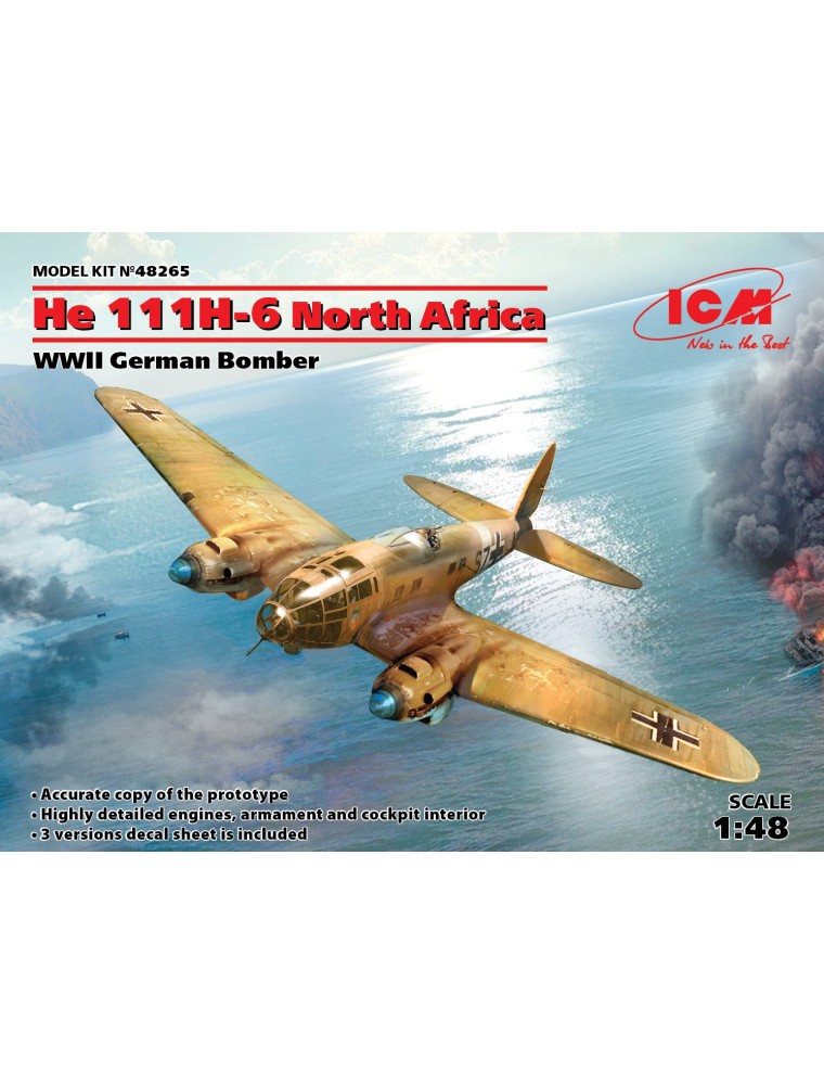 ICM - 1/48 He 111H-6 North Africa, WWII German Bomber