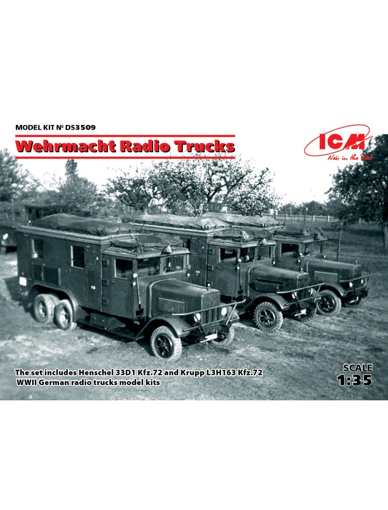 ICM - 1/35 Wehrmacht Radio Trucks (Henschel 33D1 Kfz.72, Krupp L3H163 Kfz.72)