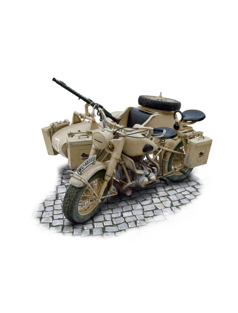 ITALERI - 1/9 German Military Motorcycle R75 with Sidecar