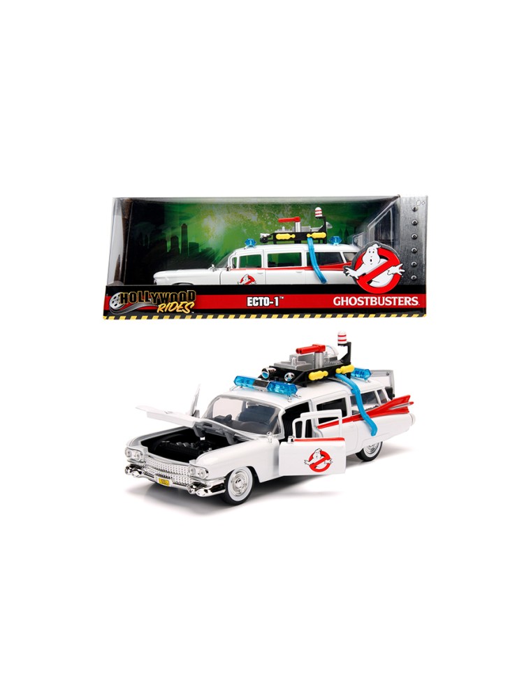 JADA - Ghostbuster ECTO-1, in scala 1:24 die-cast, funzionamento a ruota libera, parti apribili