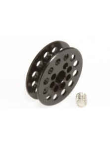 MSC COMPETICION - Traction pulley 12 tooth. for 3/32" axles and M2 screw fixing. aluminum black anodized 