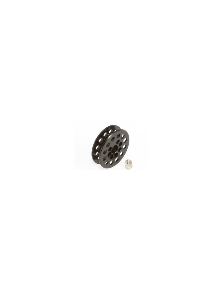 MSC COMPETICION - Traction pulley 12 tooth. for 3/32" axles and M2 screw fixing. aluminum black anodized 