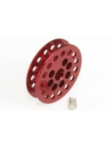 MSC COMPETICION - Traction pulley 15 tooth. for 3/32" axles and M2 screw fixing. aluminum red anodized