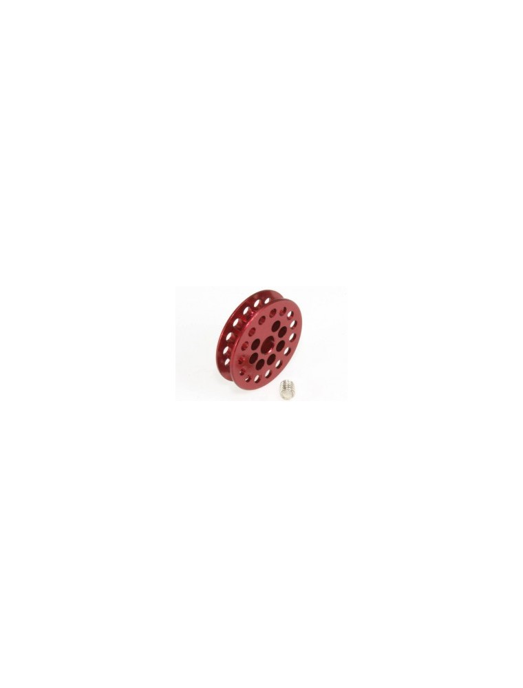 MSC COMPETICION - Traction pulley 15 tooth. for 3/32" axles and M2 screw fixing. aluminum red anodized