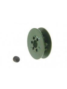 MSC COMPETICION - Traction pulley 11 tooth. for 3/32". axles and M2 screw fixing. aluminum green anodized 