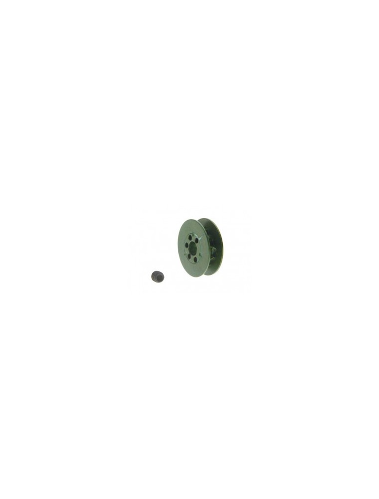 MSC COMPETICION - Traction pulley 11 tooth. for 3/32". axles and M2 screw fixing. aluminum green anodized 