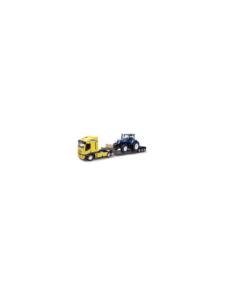 NEW RAY - 1/24 New Holland T7070 with 1/32 Iveco Stralis B/O Sound Effects