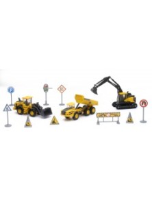 NEW RAY - Volvo EC460B & L220E & A40D Playset with Accessories