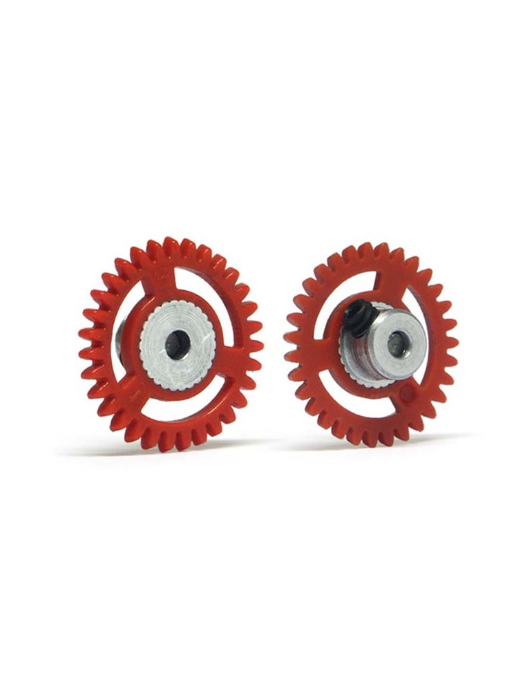 NSR - 2mm Anglew Soft Plastic Gear 31t Red with Aluminium Hub 16''